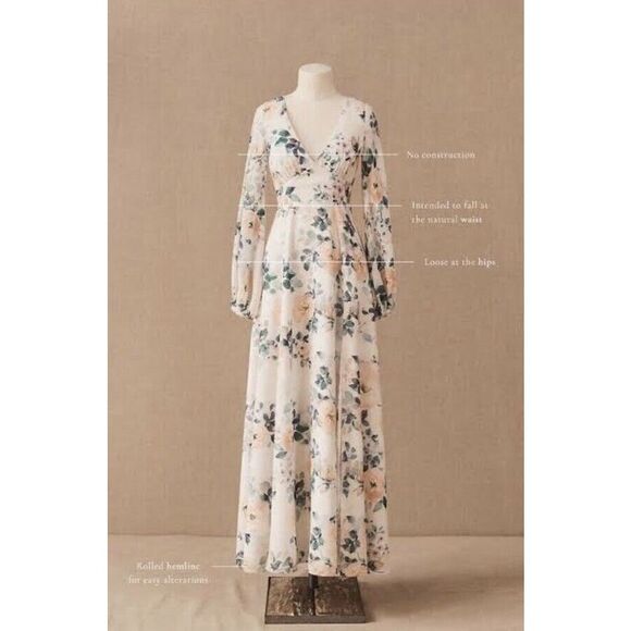 NWT Anthropolgie BHLDN Yumi Kim Melissa Dress Size 8 MSRP: $288 - Picture 4 of 12